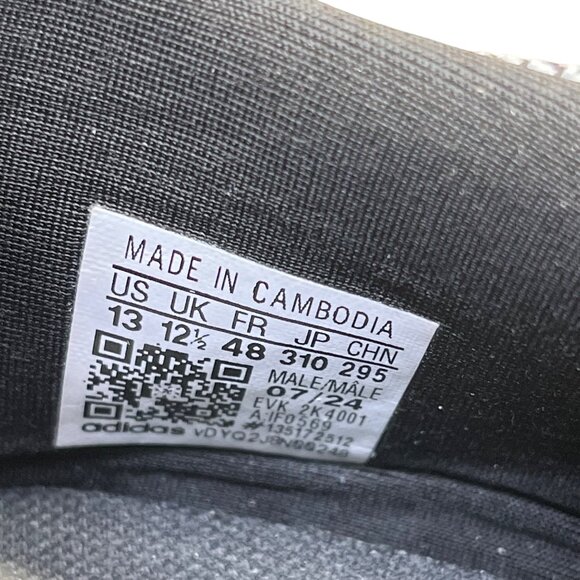 Adidas Mens Black Gray Knit Trainers Size 13.5 Lightweight Casual Shoe - Picture 4 of 10